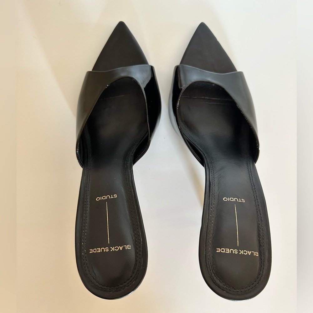 Black Suede Studio | Brea Mule Black Patent | 39.5 EU (Runs Small - see listing) - Picture 5 of 13